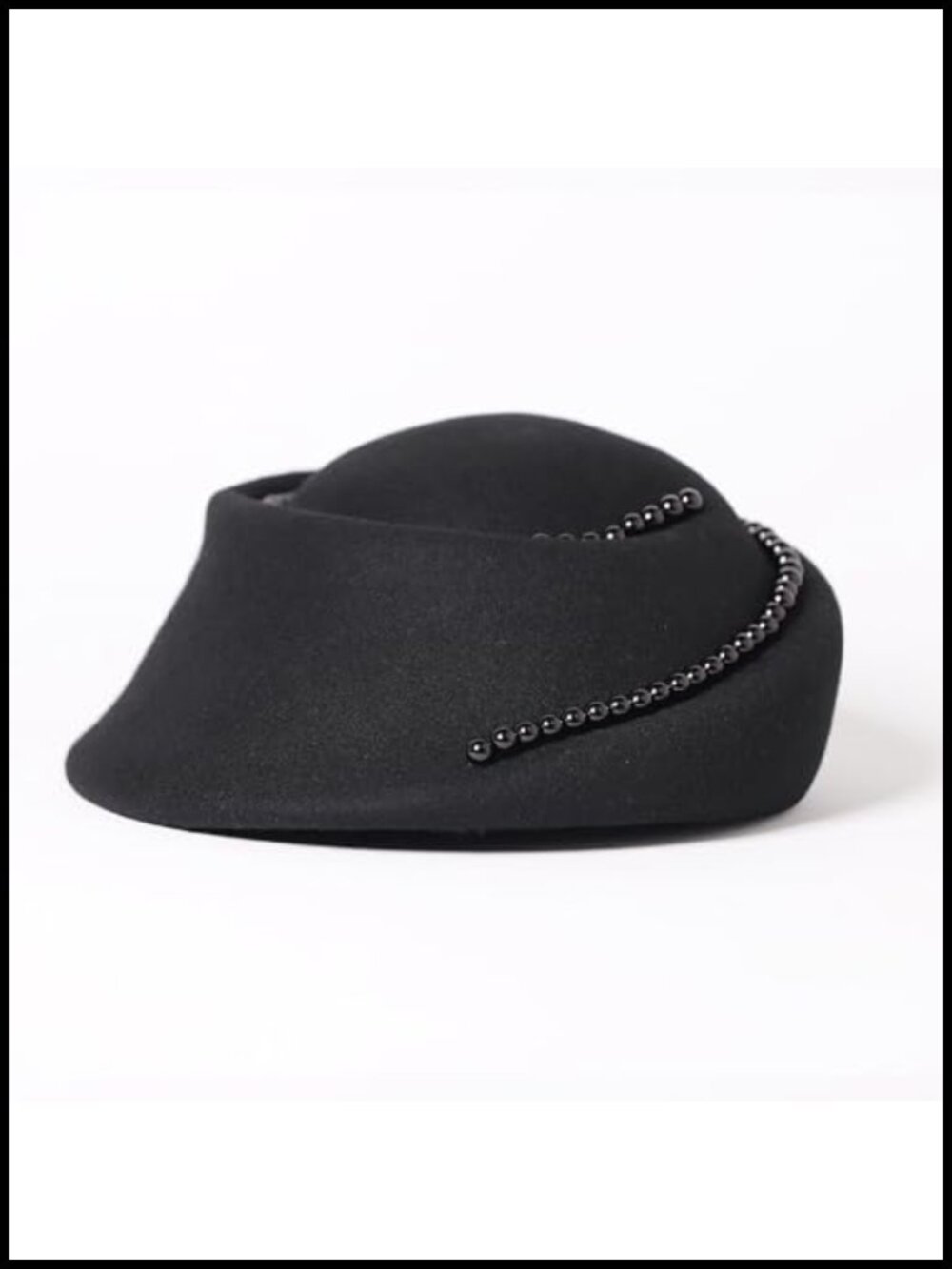 Wool Felt Beret Hat Adjustable Drawstring Women's Winter Vintage Fedora - Picture 3 of 4